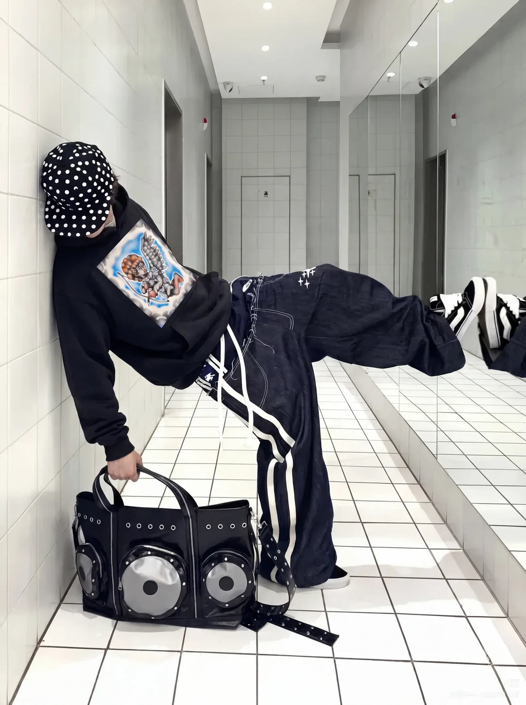 Airbrushed Cherub Boxy Hoodie