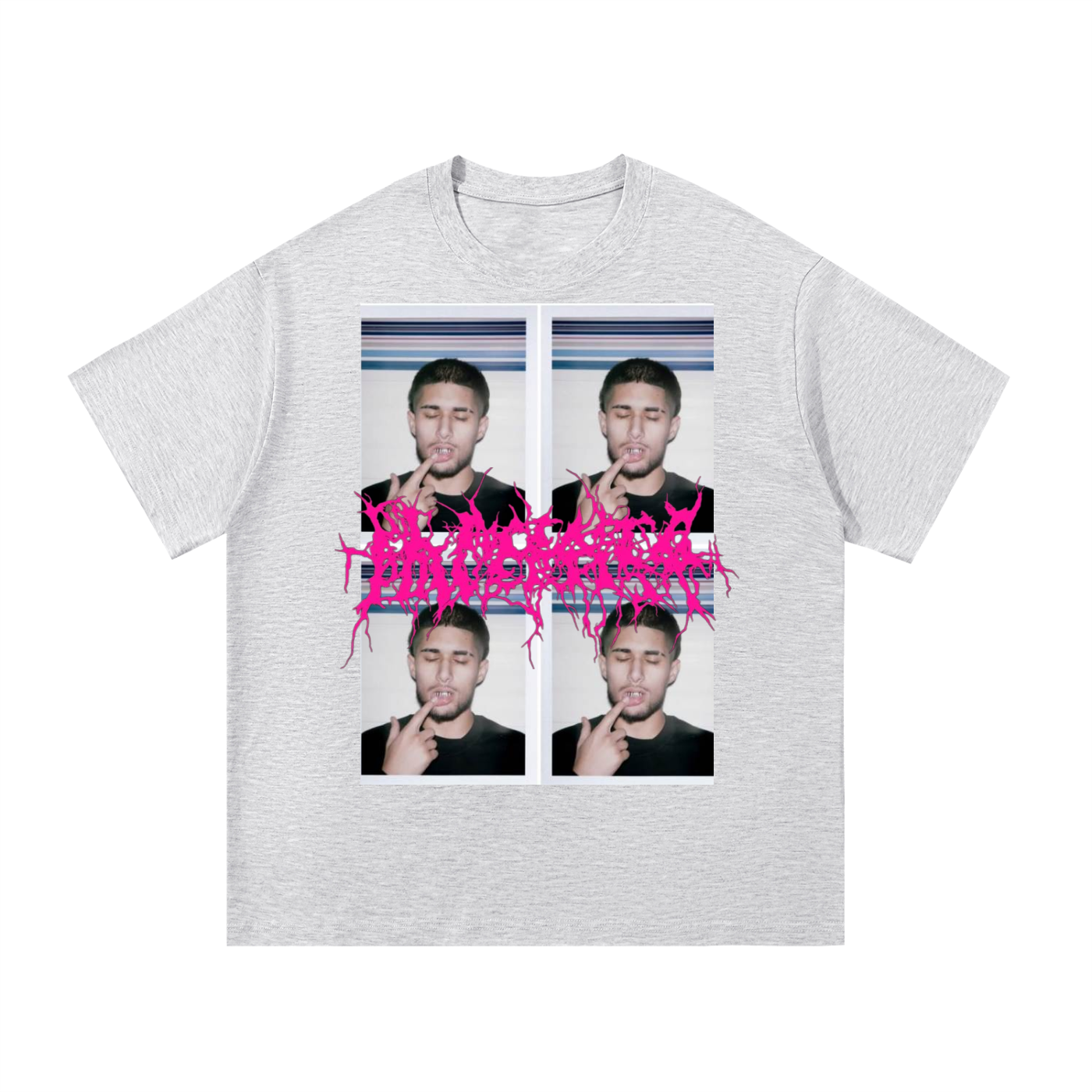 Fake Mink Glitch Grid Tee