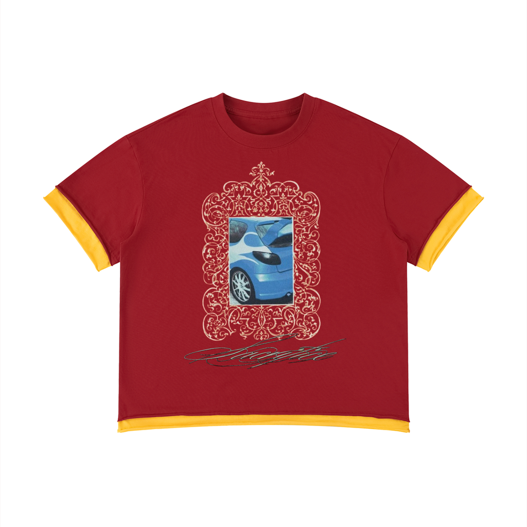Unisex Boxy Color Block T-Shirt