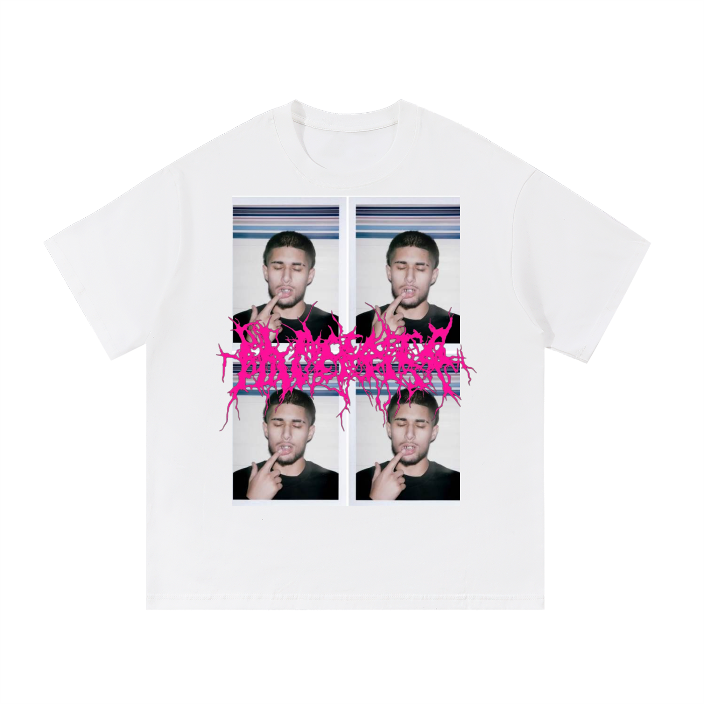 Fake Mink Glitch Grid Tee