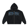 Chrome Script Zip Hoodie