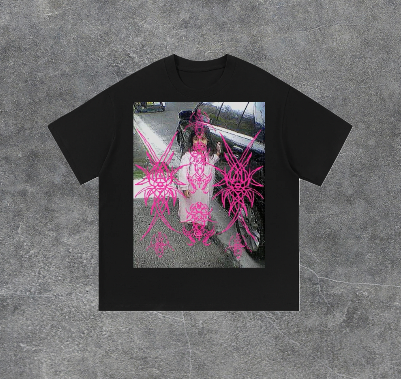 Neon Web Portrait Tee