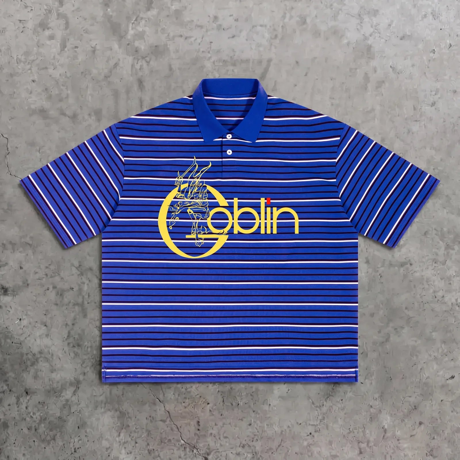 Striped Boxy Polo Shirt