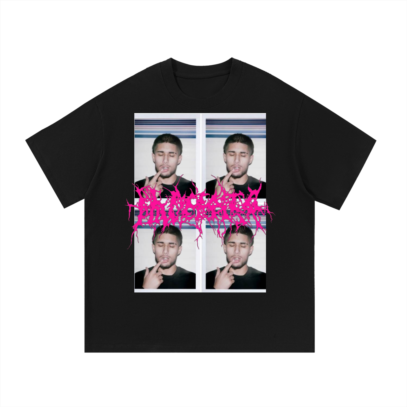 Fake Mink Glitch Grid Tee