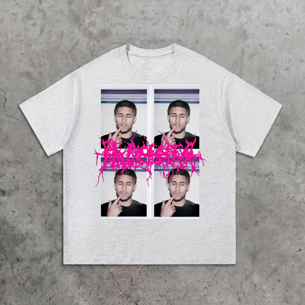 Fake Mink Glitch Grid Tee