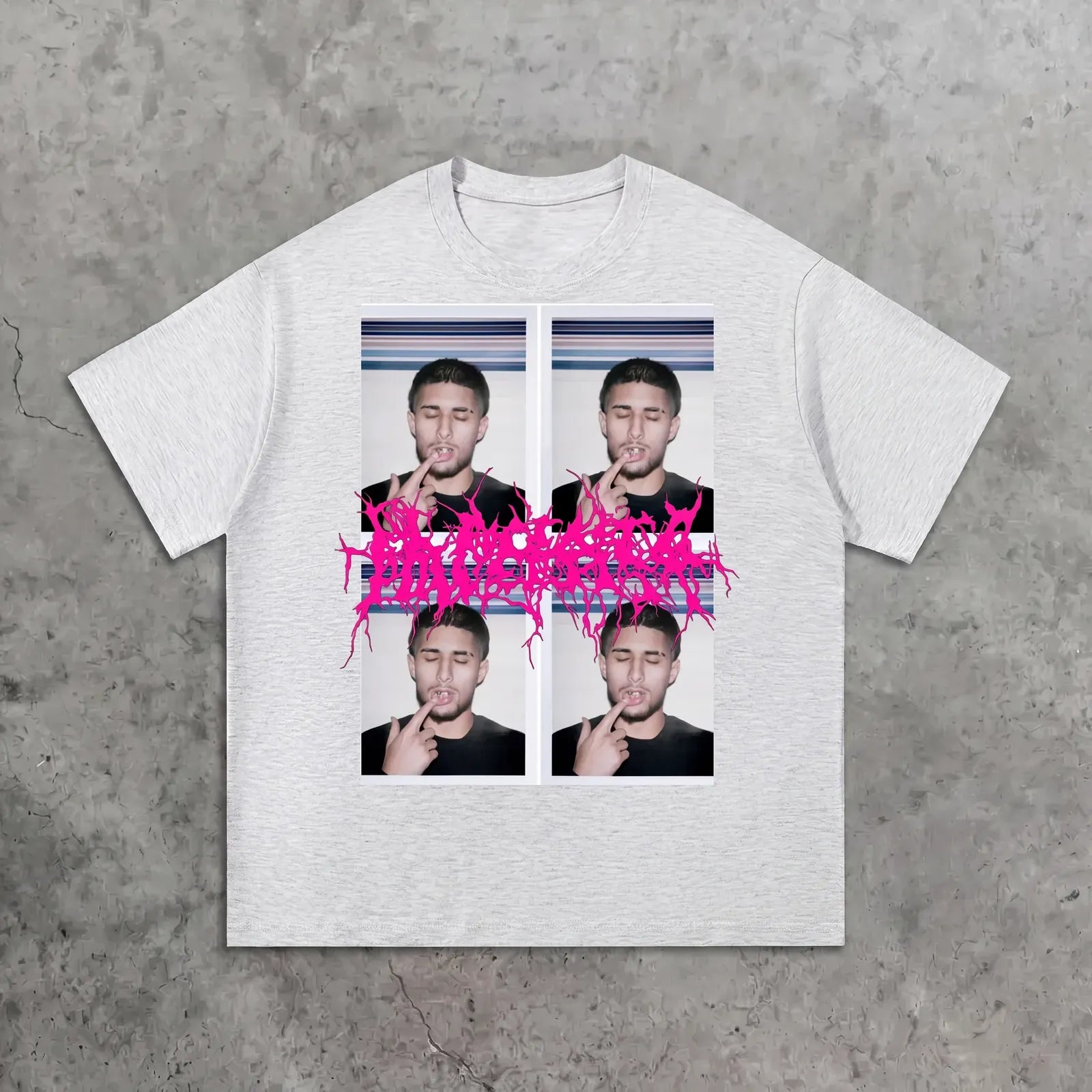 Fake Mink Glitch Grid Tee