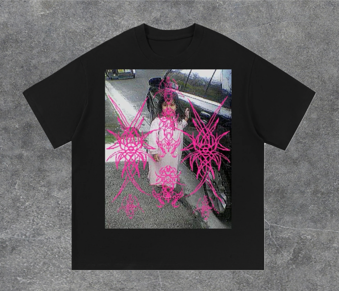 Neon Web Portrait Tee