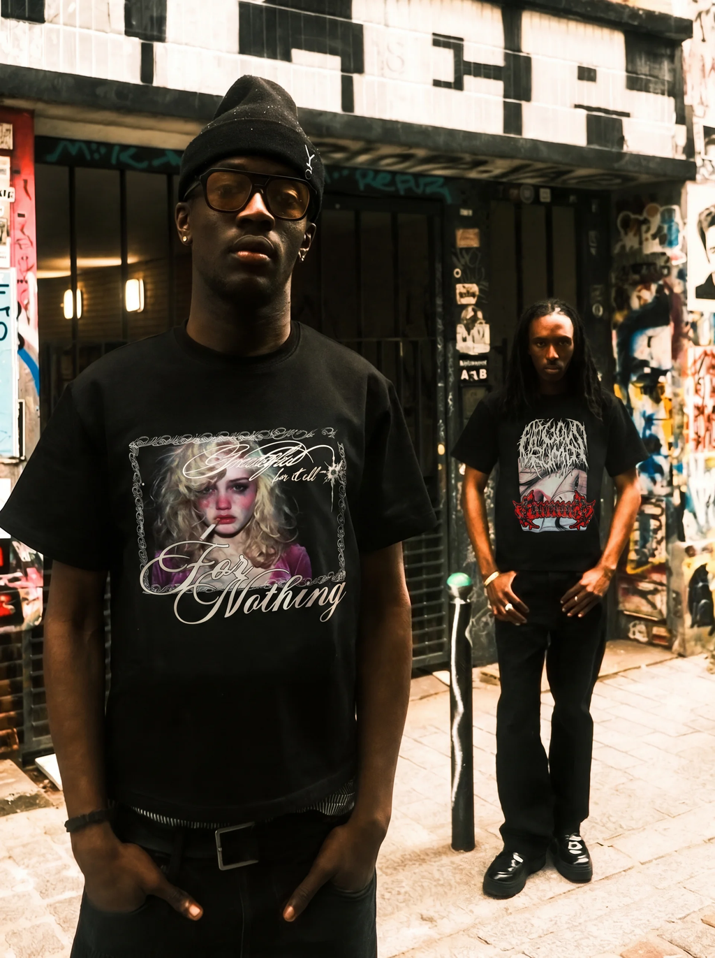 GRATEFUL FOR NOTHING — Washed Black Tee